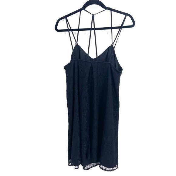 BCBGeneration Black Lace Strappy Sleeveless Shift Dress Size Medium - Picture 2 of 7
